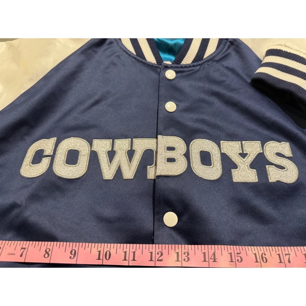 Mitchell & Ness Dallas Cowboys Jacket Mens XL Blue NEW Satin Varsity Throwback